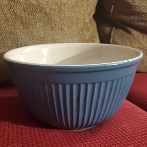 Large Blue Martha Stewart Ceramic Mixing Bowl